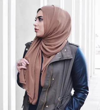 Moslimské Farbou Jersey Hidžáb šatku Pohodlné Pulóver Malajzia dámske Šatky luxusný šál