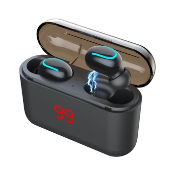 TWS Bezdrôtové Bluetooth Stereo Slúchadlá Handfree Bezdrôtové Slúchadlá Športové Mini Slúchadlá S Digitálnym Displejom 1500mAh Power Bank
