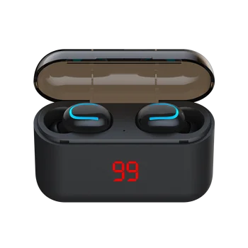 TWS Bezdrôtové Bluetooth Stereo Slúchadlá Handfree Bezdrôtové Slúchadlá Športové Mini Slúchadlá S Digitálnym Displejom 1500mAh Power Bank