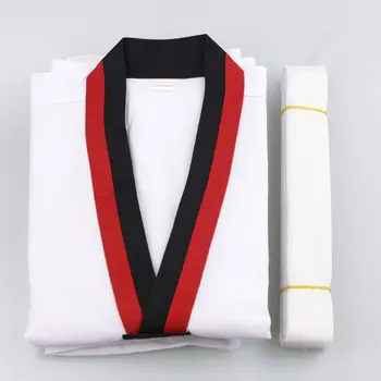 Biela Bavlna Taekwondo Uniformy Karate, Judo Taekwondo Dobok Oblečenie Pre Deti, Dospelých Unisex Dlhý Rukáv Oblečenie 2021