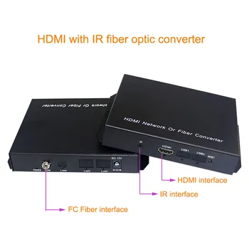 1080P 20 KM HDMI s IR optický konvertor audio a video Media extender jednom režime