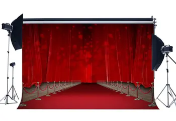 Luxusné Fáze Pozadie Interiéru Hollywood Bokeh Pozadia Lesk Flitrami Ozdobný Záves Na Červenom Koberci Pozadí