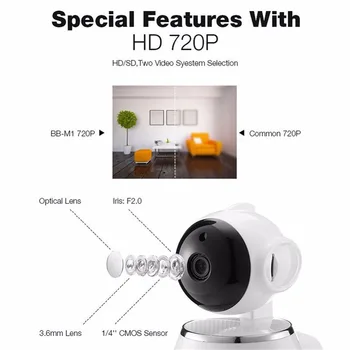 HD 720P Bezdrôtové IP Kamery Home Security Dohľadu CCTV Siete Mini Kamera Nočného Videnia Baby Monitor Smart WiFi Kamera