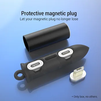 1/2/5 KS Magnetické Kábel Zapojte Prípade Prenosný Úložný Box Magnet Nabíjačky Konektor Micro USB Typu C Konektor Úložný Box Prípade Kontajner