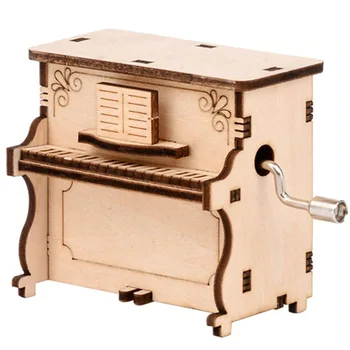 DIY Grand Piano Hračky Drevené 3D Puzzle Hračka embly Model Drevené Remeselné Súpravy Stôl Dekorácie pre Deti Deti