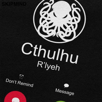 Funny Call Of Cthulhu T Shirt pre Mužov, Pre-zmenšiť Bavlna Fashion T-shirt Krátke Rukávy R'lyeh Octopus Tee Top Vybavené Oblečenie