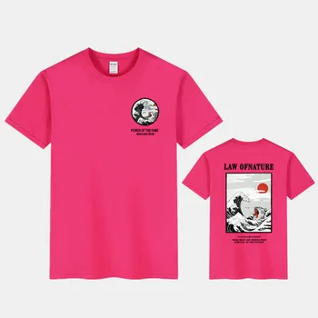 Nové Módy Tlače t-shirt Japonský Surfovať Mačka Vtipné Tričká Mužov bavlna Krátky Rukáv Graphic Tee Bežné Pár Tričko veľkosť XS-2XL