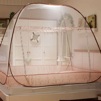 Yurt Mosquito Net Proti Hmyzu posteľ opony Baldachýn Manželská posteľ curtainding Čistý Bi-lúčenie Stan Oka Deti Dossel Skladacie cibinlik L