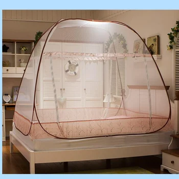 Yurt Mosquito Net Proti Hmyzu posteľ opony Baldachýn Manželská posteľ curtainding Čistý Bi-lúčenie Stan Oka Deti Dossel Skladacie cibinlik L