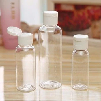 Prenosné Cestovné Plastové Jasné, Transparentné Naplniteľné Šampón Mlieko Tekuté Kozmetické Fľaše Make-Up Nástroj S 5 Mini Zúžení