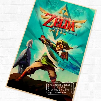 Odkaz do Minulosti Legend of Zelda Video Hry, Retro Plagátu Plátno na Maľovanie DIY Samolepky na Stenu Umenie Domov Bar Plagáty Dekor Darček