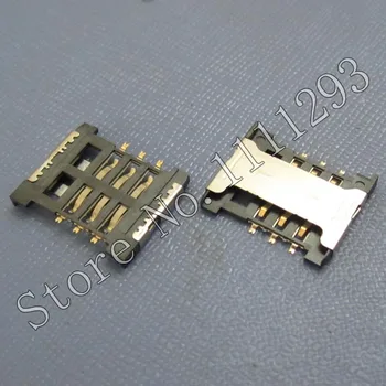 10pcs/veľa kvalitných 6P SIM karty zásuvka čítačky zásobník slot konektor pre tablet PC a mobilných telefónov