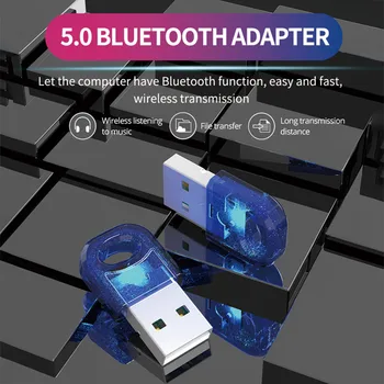 5.0 Bluetooth Adaptér Usb Bluetooth Vysielač pre Pc Počítač Receptor Prenosné Slúchadlá Audio Modul Auto Prijímač Bluetooth