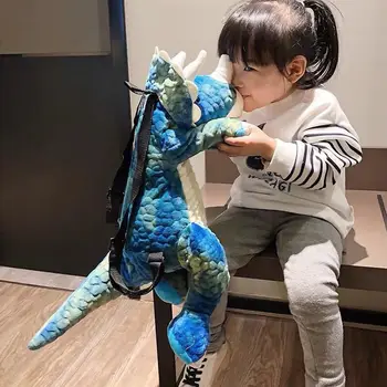 Nové Módne rodič-dieťa Tvorivé 3D Dinosaura Batoh Roztomilý Zvierat Cartoon Plyšový Batoh Dinosaurov Taška pre Deti detský Dary