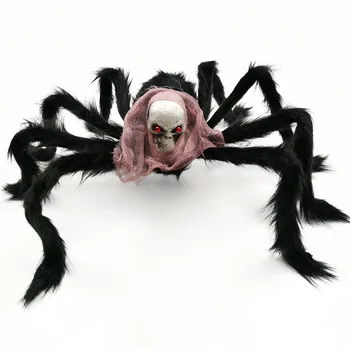 9styles Halloween Party Hrozné Simulácia 75 cm Lebka Hlavy Plyšové Spider Ghost Hlavu Spider Hračka