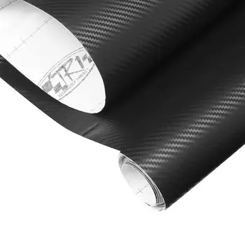 250 x 65 cm Čierny 3D Carbon Fiber Vinyl Auto, Motocykel Zábal List Roll Film Nálepky, Fólie Odtlačkový