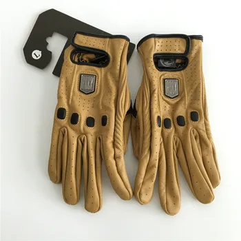 Hot predaj Značky black vintage Motocyklové rukavice kožené pre mužov motocross luva motociclista guantes moto plus veľkosť M-XXL