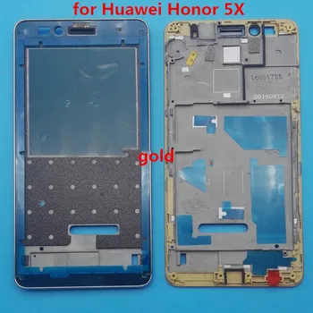 10pcs Pre Huawei Honor 5X Uprostred Modularitou Polovice Rám Rám Opravu, Výmenu Súčasti (BEZ lcd)+nástroj