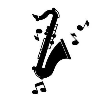 11 CM*16.6 CM Zaujímavé Saxofón Hudby Symbol Vinyl Kotúča, Auto Nálepky, S9-0848