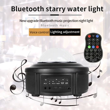 Farebné Hviezdne Nebo Vodoznak Projektor Blueteeth USB Prehrávač Hudby Nočné Svetlo Romantický Projekčnej Lampy Darček k Narodeninám
