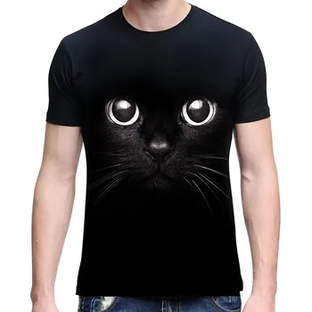 Letné Nové Muži/Ženy O-krku Bežné Tričko 3D Mačka Prining Krátky Rukáv T-Shirt Módne Topy Tees Pre Milovníkov