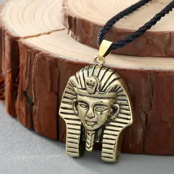 QIAMNI Vintage Pharaoh Egypt Náhrdelník Prívesok pre Mužov, Ženy Egyptský Kráľ Dubaj Choker Šťastie, Amulet Šperky Darček Kúzlo Collier