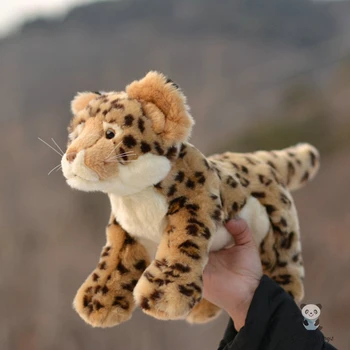 V reálnom živote plyšové mäkké Leopard bábiky, hračky, Dekorácie ochrany zvierat model hračky dobrej kvality