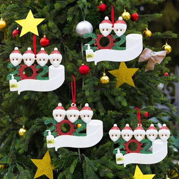 2020 Osobné Tvorivosti Vianočné Ozdoby DIY Názov Požehnanie PVC Maska Snehuliak, Vianočný Strom Visí Prívesok Nové