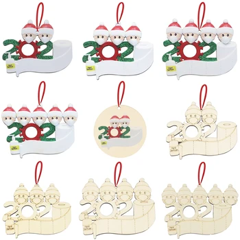 2020 Osobné Tvorivosti Vianočné Ozdoby DIY Názov Požehnanie PVC Maska Snehuliak, Vianočný Strom Visí Prívesok Nové