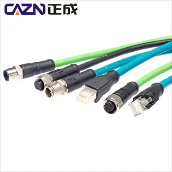 M12 8-core Sieťový Kábel Na Pripojenie RJ45 Kábel 100m Konektor 100M Ethernet Konektor Kanála CAT5e