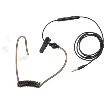 Black 3,5 mm Air Tube Headset Anti-žiarenia Stereo Slúchadlá Covert Akustické Trubice Slúchadlo pre iPhone, smartphone