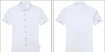 Biela Formálne Business Pánske Šaty, Košele 2020 Zbrusu Nový Slim Fit Krátky Rukáv Tričko pre Mužov Bežné Jednoduché Starostlivosti Košieľka Homme S-3XL