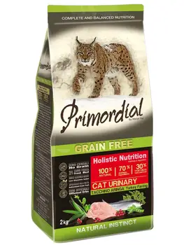 Comida gato. PRVOTNÝ Hriech Cereales Močových Pavo y Arenque para Gato Adulto Rozumné 2 kg.