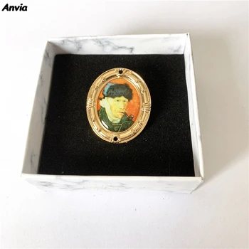 Móda Van Gogh Smalt Pin Zbierku Umenia Olejomaľba Brošňa Pre Ženy Preklopke Kolíky Odznak Golier Šperky Vintage Kovové 2020