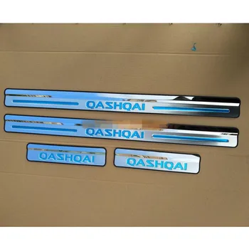 Z nehrdzavejúcej ocele Vonkajšie dvere, parapetné Vnútorného Šúchať Doska Auto príslušenstvo Pre Nissan QASHQAI rokov 2007-4pcs