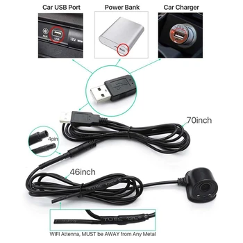 Bezdrôtové Auto parkovacia Kamera WIFI Cúvaní Kamera Dash Cam USB Mini Nepremokavé Jazdy Rekordér pre Android a Apple Telefóny