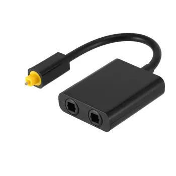 Digitálny Toslink Optický Optický Audio Kábel 1 do 2 Z Splitter Adaptér Black Switcher Converter Prenosné