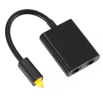 Digitálny Toslink Optický Optický Audio Kábel 1 do 2 Z Splitter Adaptér Black Switcher Converter Prenosné
