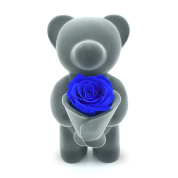 2021new Rok Darček Ruže Medveď modrá Nesmrteľný Kvet Valentína Darček Dovolenku Svadobné Kvety Umenie Darček
