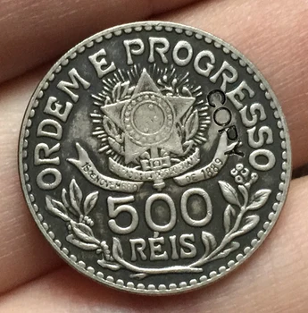 1913 Brazília 500 Reis mince KÓPIA