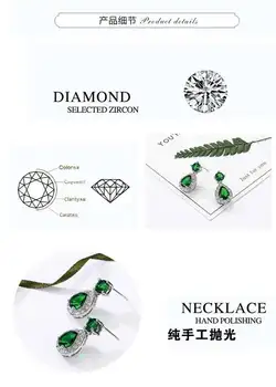 Prírodné Emerald Jade Drahokam 925 Sterling Silver Bohemia Náušnice pre Ženy, Striebro 925 Kvapka Vody Šperky Green Jade Náušnice