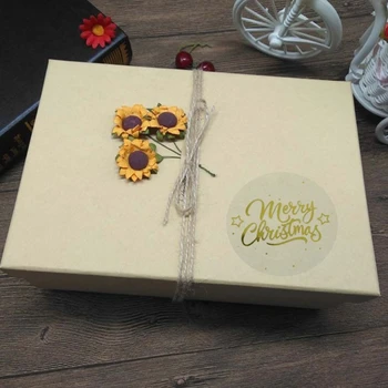 500pcs Kolo Transparentné Veselé Vianoce Nálepky 3 Dizajn Obálky Darčekové Karty Candy tašky Kvet Tesnenie Štítok Scrapbooking Dekor