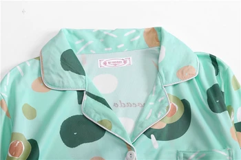 2020 Jeseň Zima Nové Pyžamo Nastaviť Žien Tlač Kvety Dlhým rukávom Tenký Ženy Sleepwear Sladký kórejský Domov Nosia Pyžamá Nastaviť