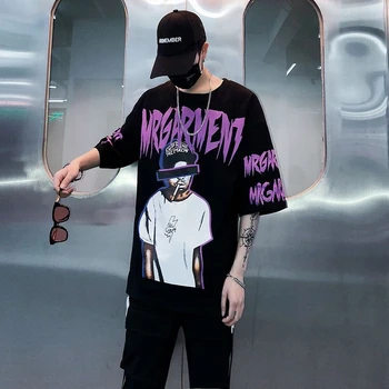 2020 Nové T-shirt Vyhovovali Muž Príliv Značky Lete Všetky Zodpovedajúce Bežné Voľné Trend kórejský Štýl Hip Hop Cec7 Body Krátky Rukáv