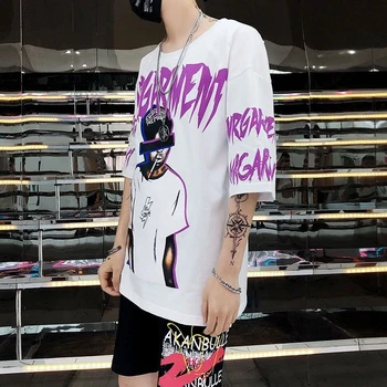 2020 Nové T-shirt Vyhovovali Muž Príliv Značky Lete Všetky Zodpovedajúce Bežné Voľné Trend kórejský Štýl Hip Hop Cec7 Body Krátky Rukáv