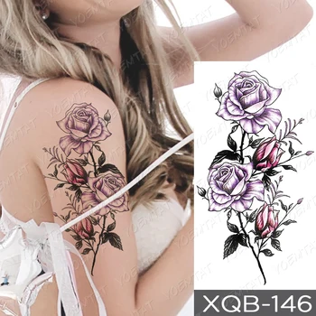 Nepremokavé Dočasné Tetovanie Nálepky Dreamcatcher Kvety Lásky Flash Tetovanie Motýľ Lotus Body Art Rameno Falošné Rukáv Tetovanie Ženy