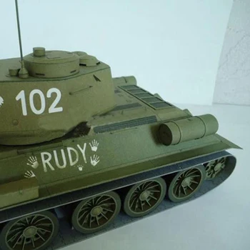 Nový Sovietsky zväz T-34 Stredný Tank DIY 3D Papier Karty Model stavbou Konštrukcia Hračky Vzdelávacie Hračky Vojenské Model