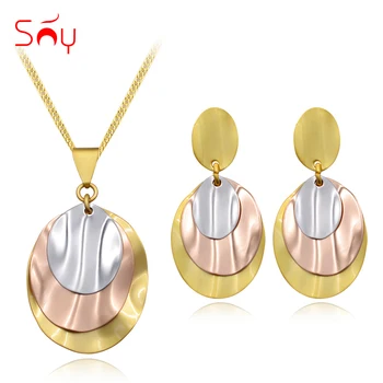 Slnečné Šperky, Módne Šperky 2020 Luxusné Ženy Náušnice Prívesok Náhrdelník Svadobné Vysokej Kvality Dubaj Šperky Set Pre Strán Denne