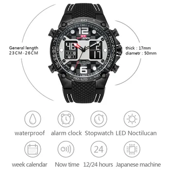 2018 značky sport Chronograf quartz hodinky mužov darček elektronické Svetelné sledovať vojenské hodiny hombre reloj relogio masculino