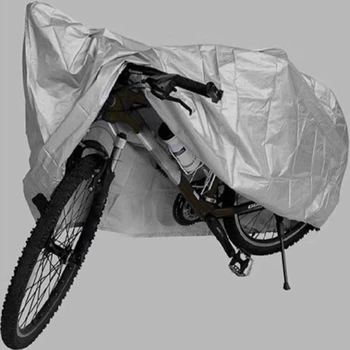1 ks mäkké PEVA Striebro šedá Nepremokavé Bicykel Bicykel Motocykel Dážď Sneh Kryt pre Vonkajšie Motocykel, Skúter UV Protector
